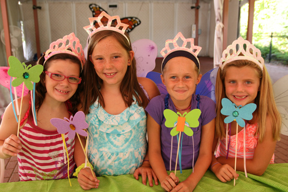 Birthday girls at the Butterfly House