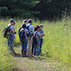 School group on trail