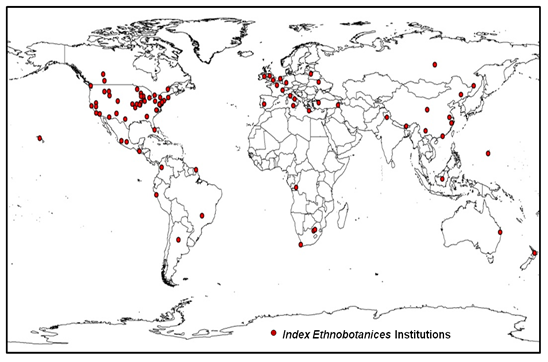 Map of biocultural collections
