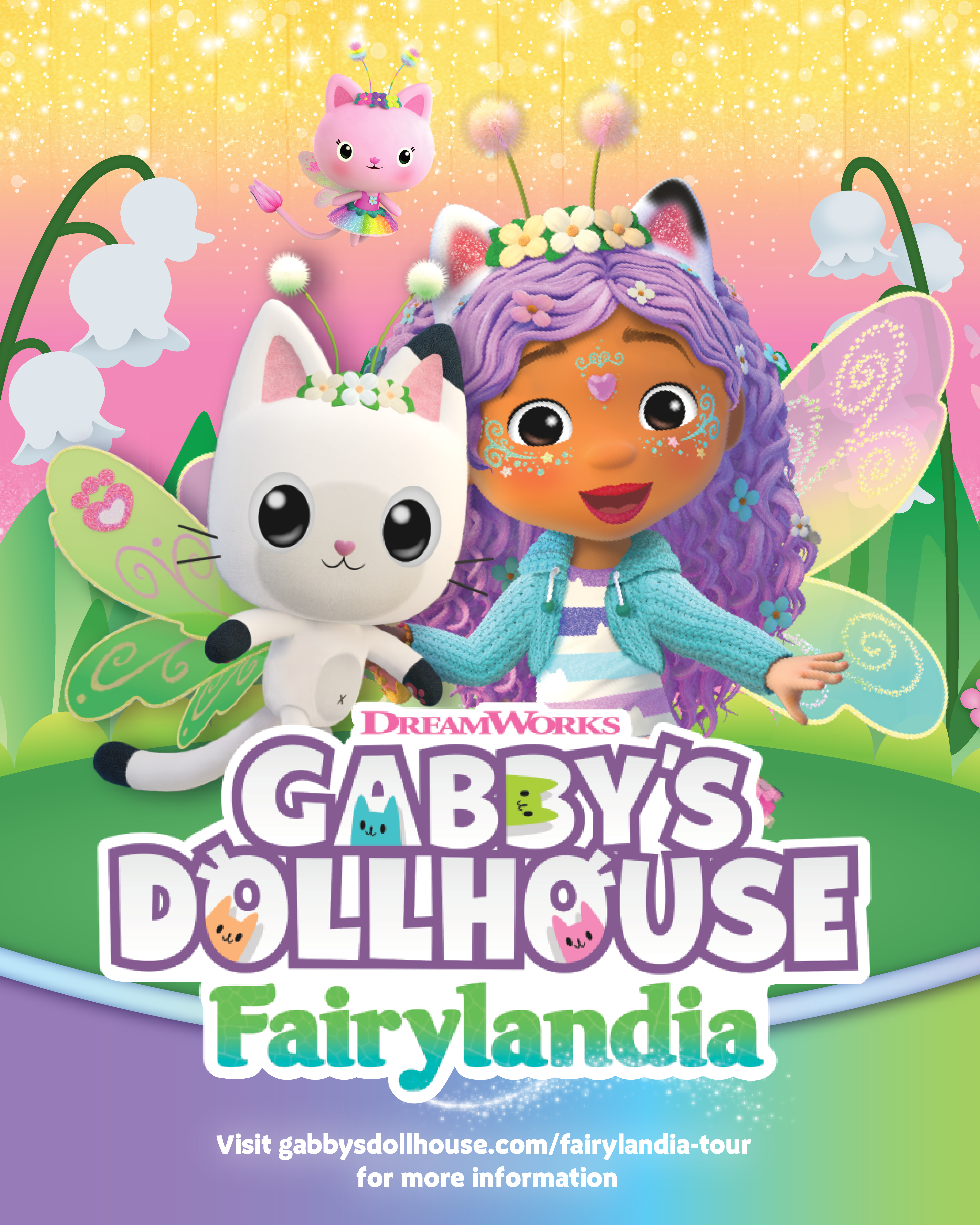 DreamWorks Gabby's Dollhouse Fairylandia | Visit gabbysdollhouse.com/fairylandia-tour for more information
