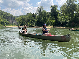 ECO-ACT participants canoeing