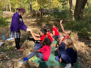 Eco-Actor with fourth grade students 