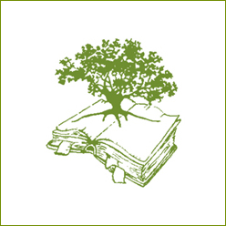 Book Club symbol of tree on book