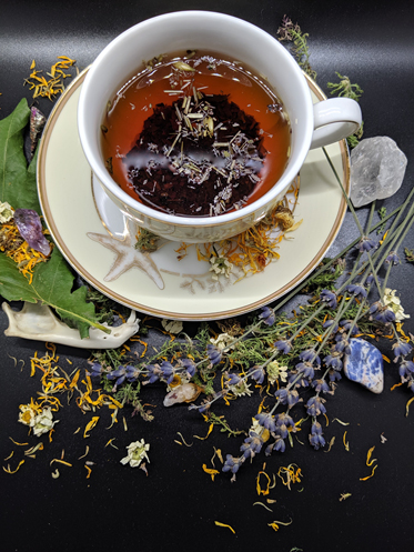 Cup of tea with herbs