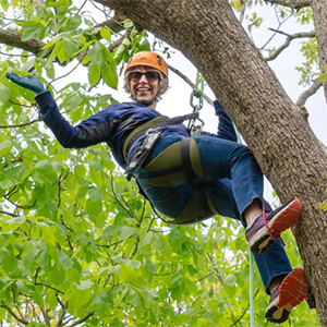 Woman climbing