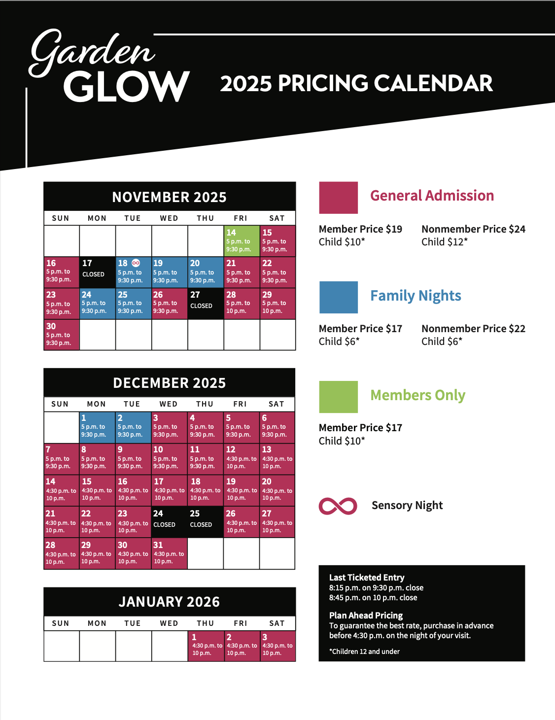 Garden Glow calendar