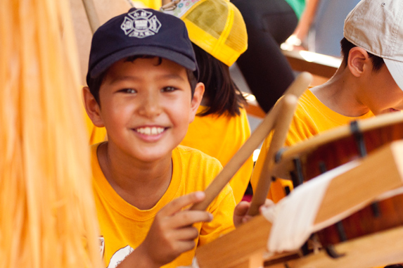 Child drumming at Japanese Festival