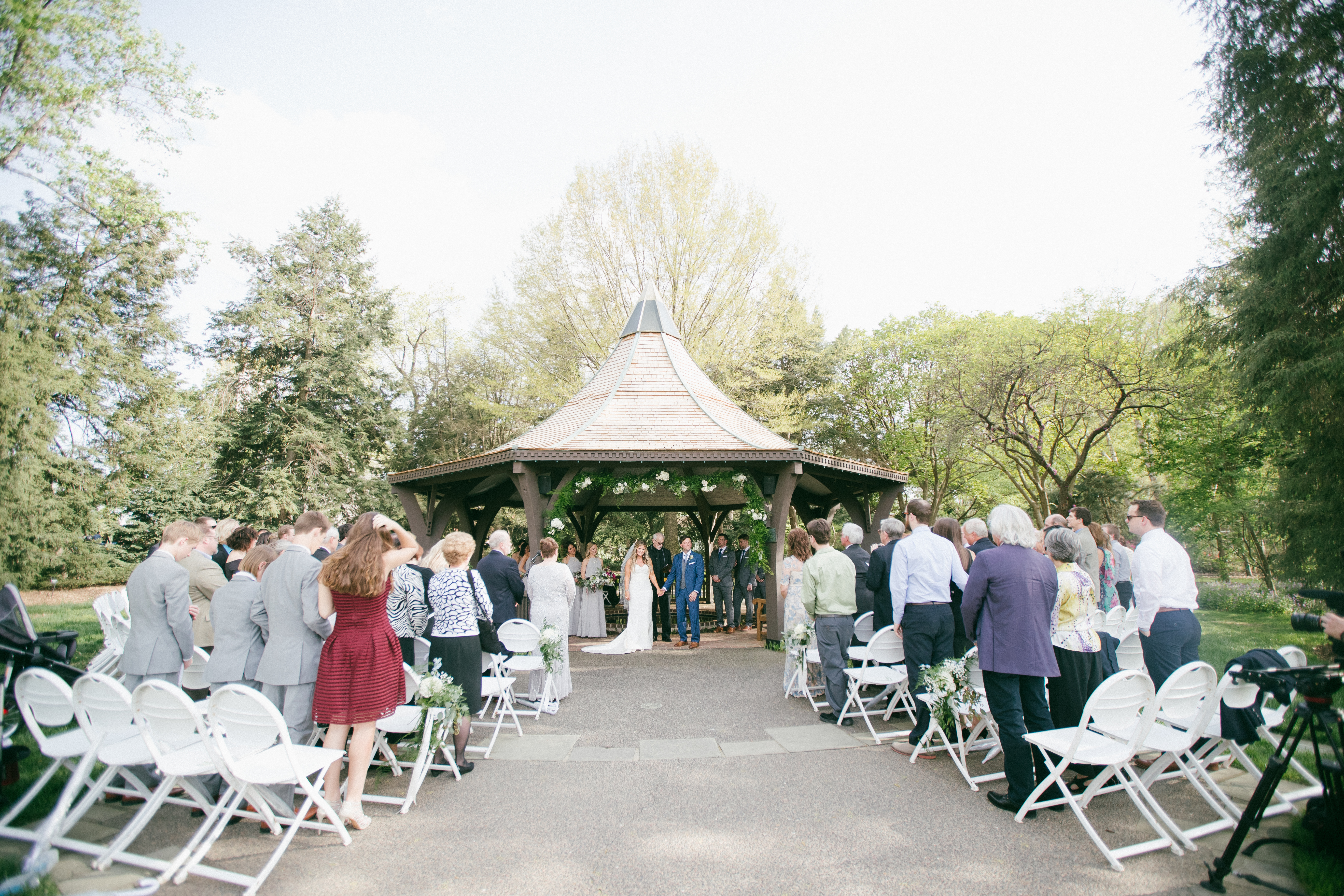 Wedding in the Lehmann Rose Garden pavilion