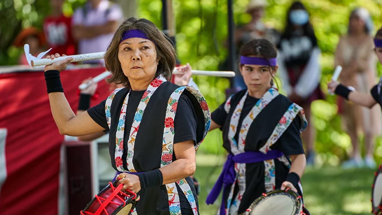 Drummers perform at Japanese Festival