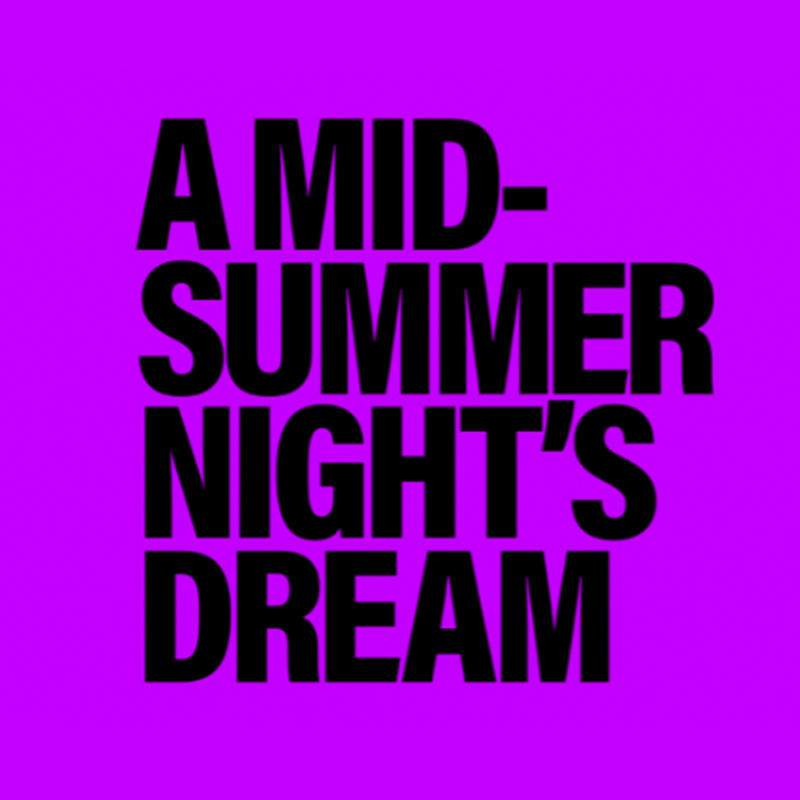 A Midsummer Night's Dream on purple background