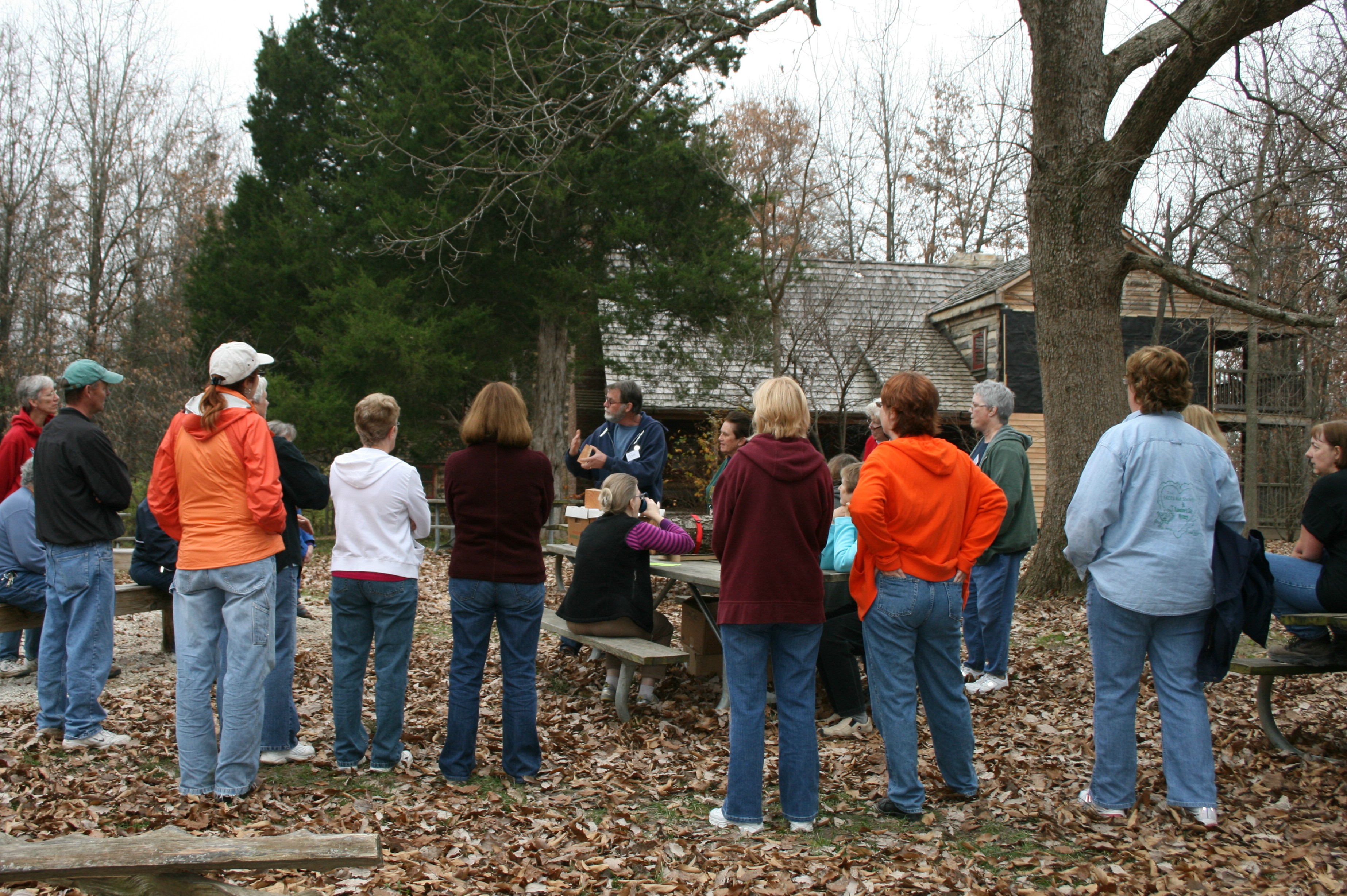 Group standing outside the DBOC