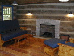 Sitting area with fireplace