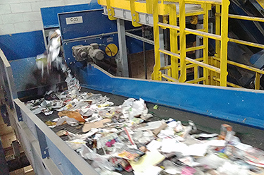 single stream recycling center