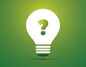 Lightbulb with question mark
