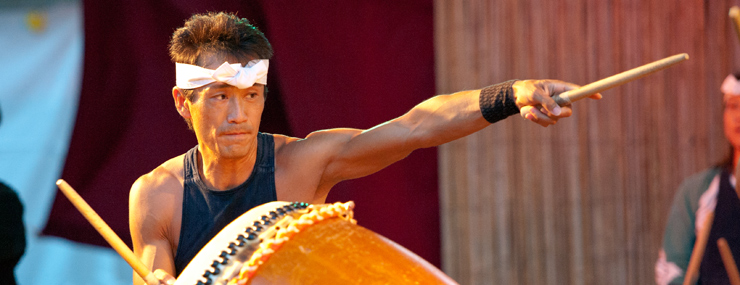 Japanese drummers perform at Japanese Festival