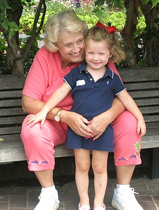 Grandmother and granddaughter