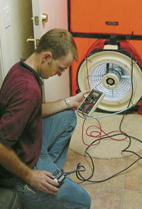 Contractor testing blower